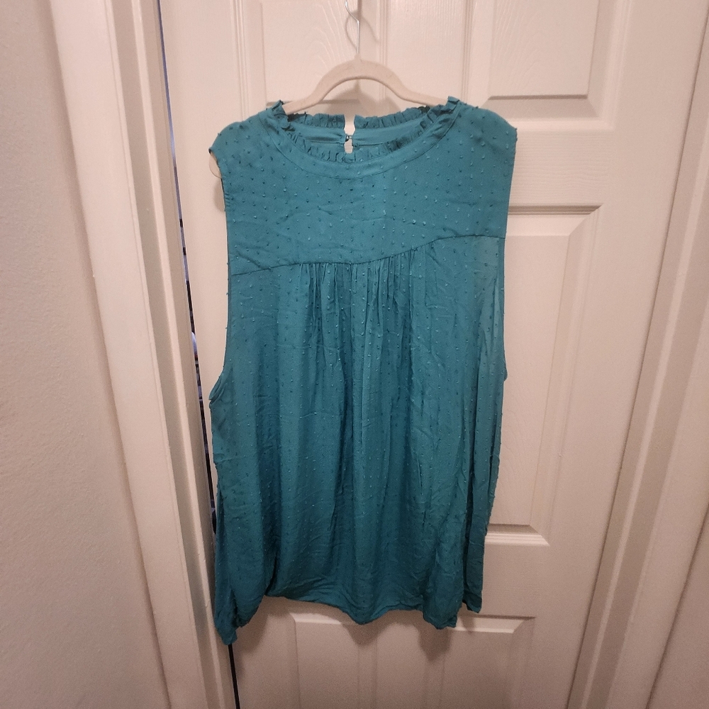 Torrid Blue Smocked Blouse Relaxed Fit